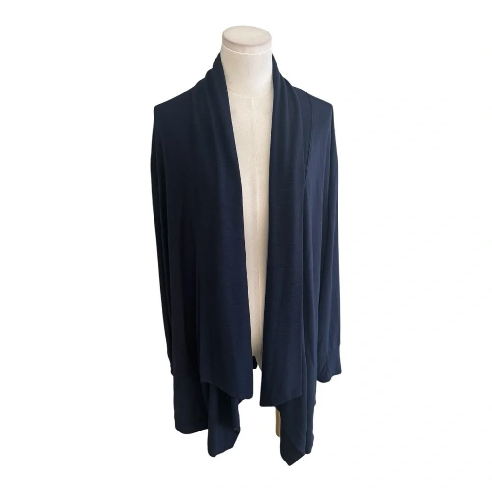 ATHLETA Navy Blue Cardigan Pranayama Restore Wrap Soft Sweater 1X Casual Walking